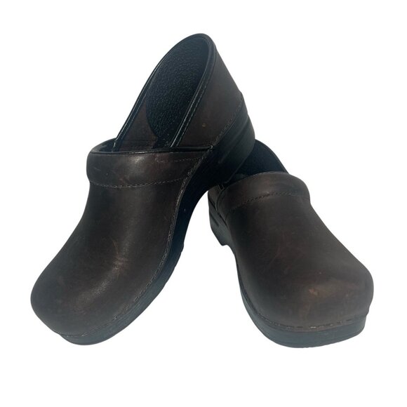 Dansko Women’s Shoes Size 40 Clog Professional Leather Brown Nurse Comfort Work - Picture 1 of 8